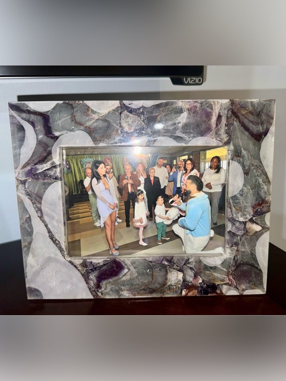 Agate & amethyst frame